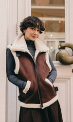 Camilla Shearling Vest Jacket