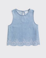 Girls Embroidered Denim Set