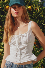 Veil of Light Side Godet Corset Top-In Stock