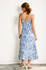 Au Revoir Empire Sweetheart Tiered Midi Dress