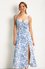 Au Revoir Empire Sweetheart Tiered Midi Dress