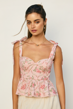 Cottage Charm Ruffled Croset Top (In Stock)