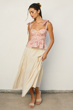 Cottage Charm Ruffled Croset Top (In Stock)