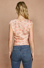 Rosewater Reverie Lace Trim Top