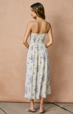 Poetic Bloom Sweetheart Corset Midi Dress-In Stock