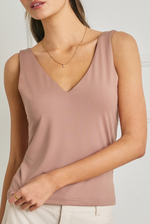 V Neck Double Faced Top