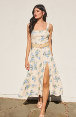Love Galore Wicker Belt Midi Dress