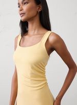 Side-Shirred Tank Midi Dress