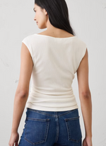 Textured Smocked Ruched Top