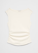 Textured Smocked Ruched Top