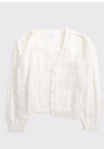 Girls Sweater Cardigan Tank Set