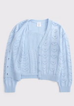 Girls Sweater Cardigan Tank Set