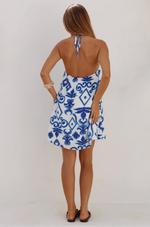 Rosalani Halter Flowy Mini Dress