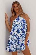 Rosalani Halter Flowy Mini Dress