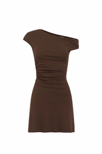 Talli Asymmetrical Neck Mini Dress