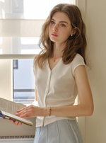 Blaire Simple V-Neck Blouse