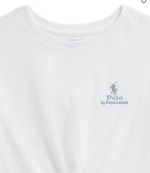 Girls' Logo Knot-Front Crewneck Boxy T-Shirt