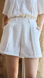 Elodie Embroidered Linen Shorts