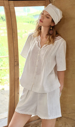 Elodie Embroidered Linen Shorts