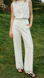 Dasha Eyelet Linen Pants