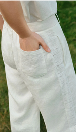 Dasha Eyelet Linen Pants