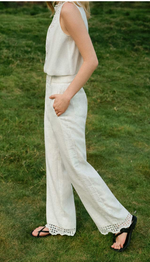 Dasha Eyelet Linen Pants
