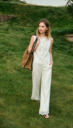 Dasha Eyelet Linen Pants