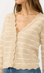 Tawny Striped Cardigan
