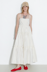 Strap Striped Cake Dress