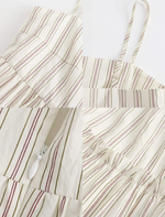 Strap Striped Cake Dress