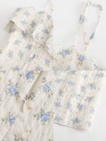 Wist Gathered Floral Sling Dress