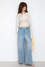 Hollow Knit Long Sleeve Cardigan