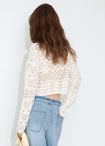 Hollow Knit Long Sleeve Cardigan