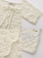 Hollow Knit Long Sleeve Cardigan