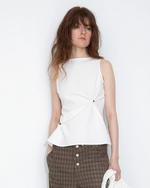 Satin Ruched Tank Top