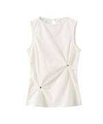 Satin Ruched Tank Top
