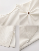 Satin Ruched Tank Top