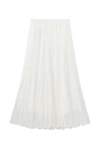Textured A-Line Embroidered Skirt
