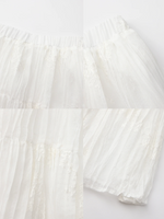 Textured A-Line Embroidered Skirt