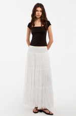 Pleated and Gathered Tulle Skirt