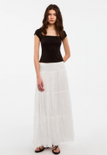 Pleated and Gathered Tulle Skirt