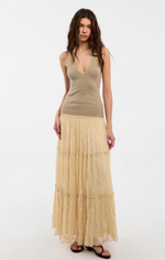 Pleated and Gathered Tulle Skirt