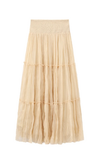 Pleated and Gathered Tulle Skirt