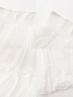 Pleated and Gathered Tulle Skirt