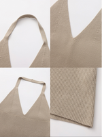 Wool Blend Knit Halter Top