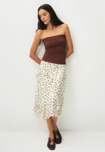 Polka Ruffle Asymmetrical Skirt