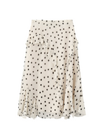 Polka Ruffle Asymmetrical Skirt