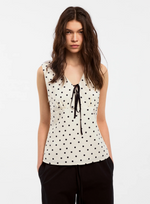 Polka Dot V-Neck Top