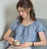 Lyra Round Neck Embroidery Blouse