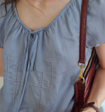 Lyra Round Neck Embroidery Blouse